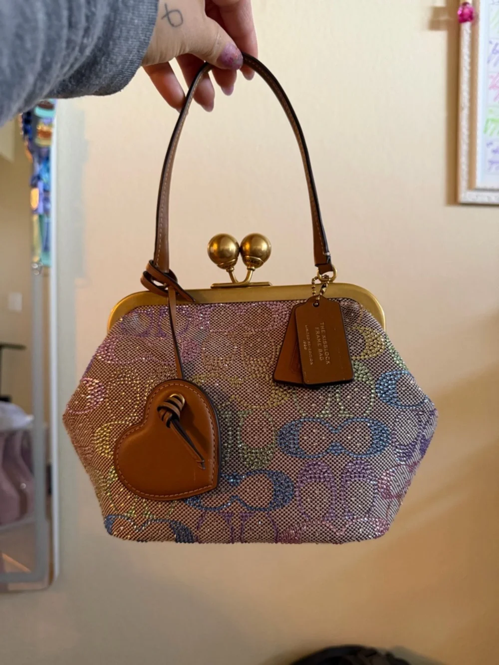 Coach 16 jacquard kiss lock - Picture 2 of 4